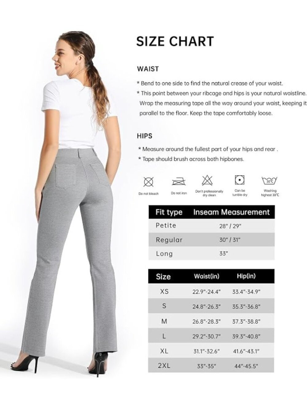 WILLIT Bootcut Yoga Dress Pants Large Petite 28" Slacks Stretch Office Casual - Picture 14 of 14